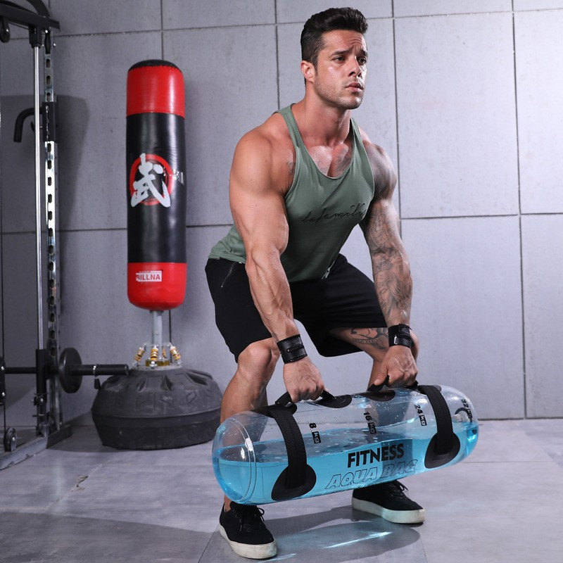 Transparent Cylindrical Weight-Bearing Fitness Water Dumbbell Fitness Exercise Training Weightlifting Equipment - Image 2